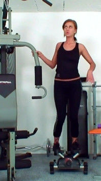 It's hot in the fitness center - Young skinny teen fucks with the fitness coach