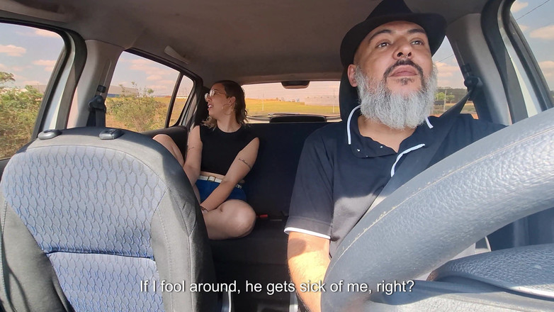 Gabi SweetCouplesStories: Naked Passenger in Uber Ride Gets Blowjobs and Also Gives...