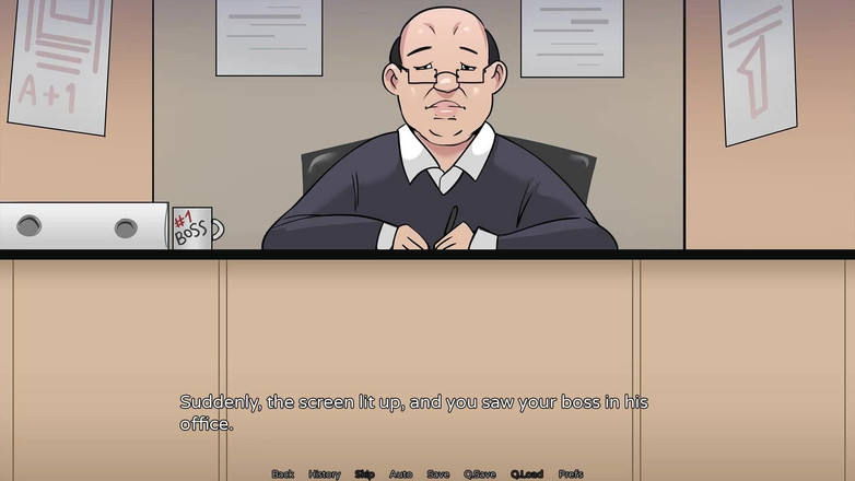 Futavision: Den här latte: Tranny suger av sin chef under bordet...