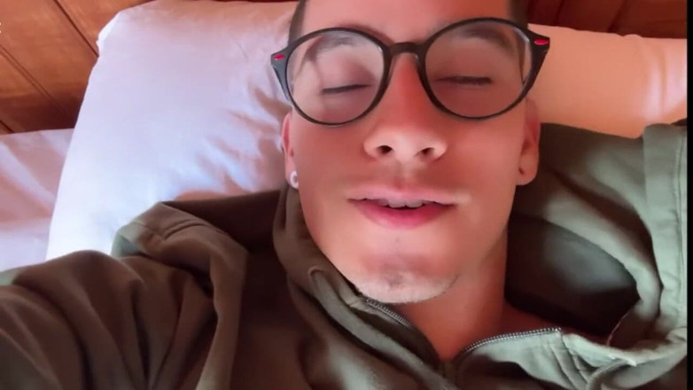 Andcristian: Horny Guy with Glasses Shows You His Morning Erection and...