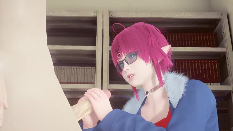 Yaoitube: ヤオイ・フェムボーイ - ローザ・エルフのフェムボーイがキャットボーイのチンコをオナニーする