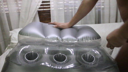 Inflatable Lovers: Fuck used airmatress