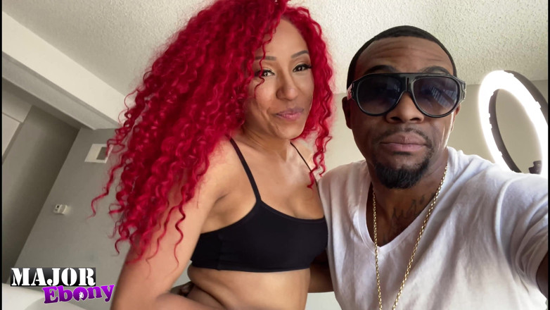Major Ebony: Redhead Barbie Squirts While Fucking BBC!