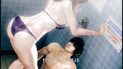 X Hentai: 好色的老师在厕所操她的学生