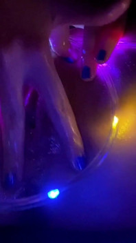 Artsy, Oily, String Light Pussy Rubbing
