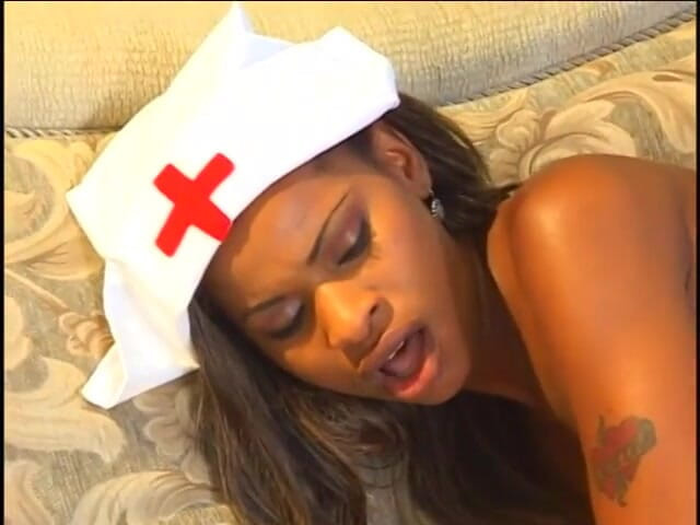 Hot and Wet: Black nurse rides white stud at the clinic after she...