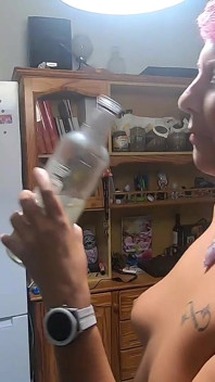 Compilation of Slurping Piss From Glass #3