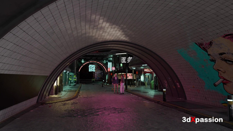 3dxpassion-transgender: Neon Dreams 2077 - Cyberpunk Futa fute o fată sexy - muie, călărire...