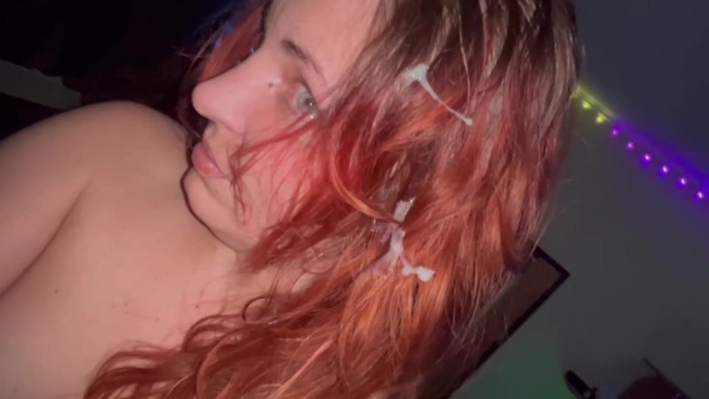 Elena917: Face Slapping POV, Blowjob, Cum on Hair, Squirting