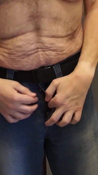 Jerk off with Hair Tie and Cum