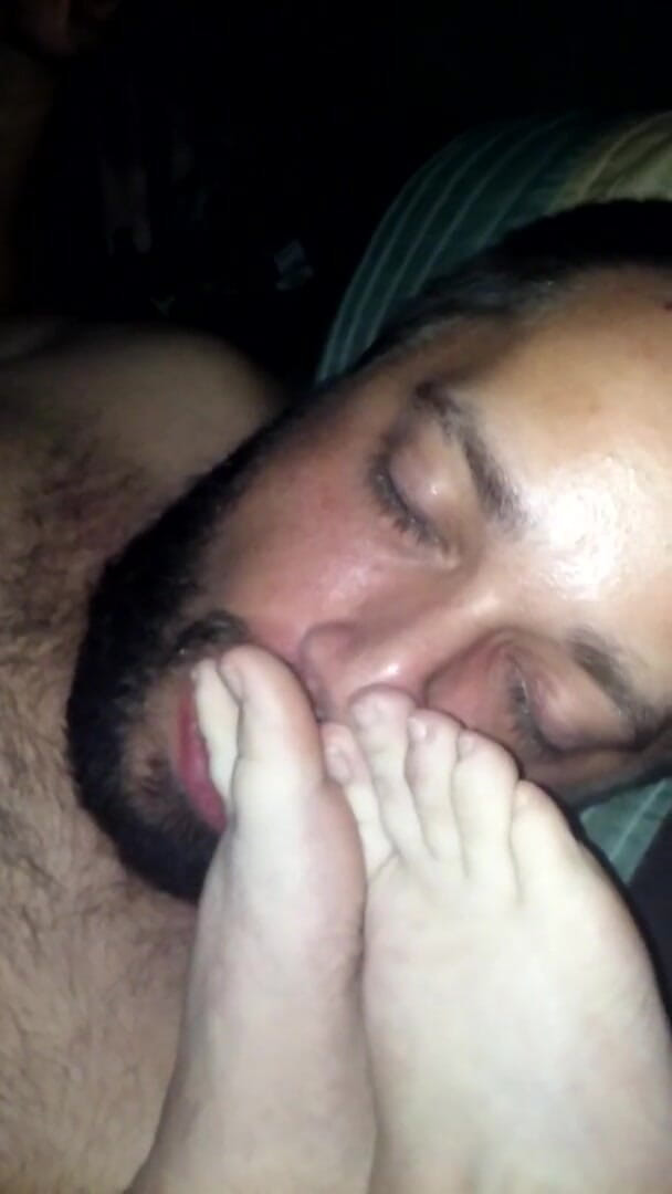 Big D: Feet sniffing blowjob