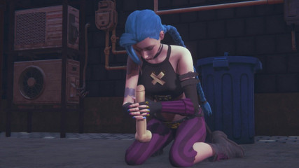 Waifu club 3D: Jinx ko bare land ka hastamaithun karna pasand hai