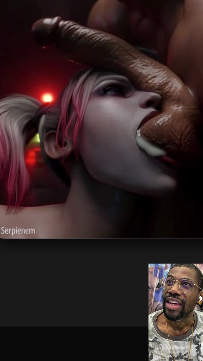 L6RD7BLU3 FUTA: Harley Quinn chupa bolas transgênero com porra trans ainda na...