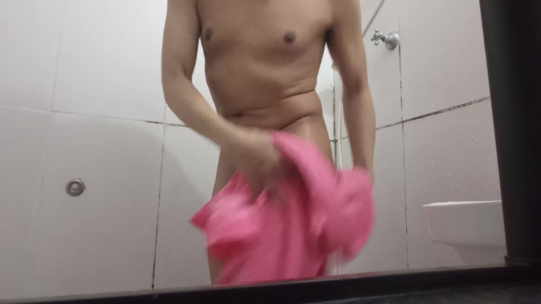 AngelMature: Brunette Trans Masturbating in the Shower on Valentine's Day