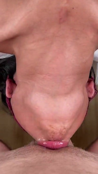 POV Closeup: Face Fuck Leaves Cute Asian Teen Breathless - White Cock Defeats Littlelewdluna in Throat Fuck Domination