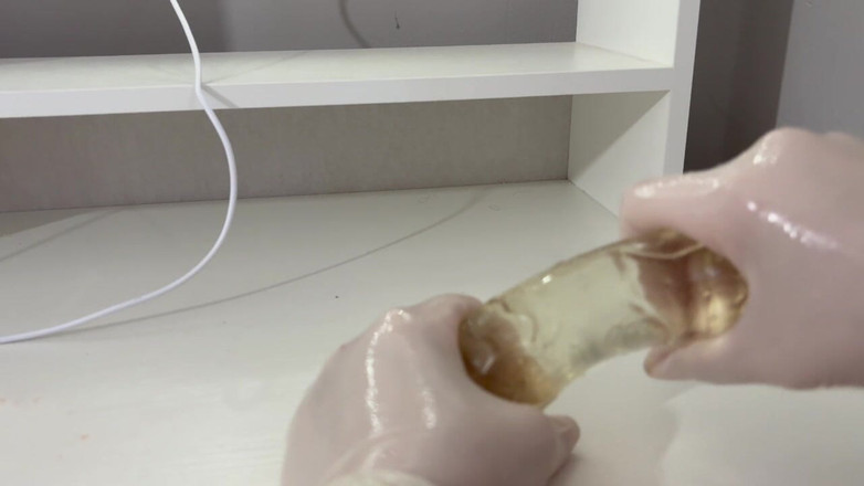 AmayaMori: Honím robertku mastnýma rukama v lékařských bílých rukavicích