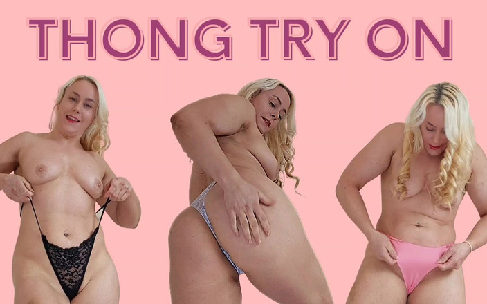 Michellexm: Мамка з великою дупою приміряє стрінги