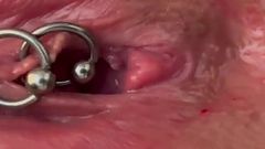 Pee Very Strong Stream From My Pierced Pussy and My Hands in