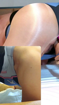 O femeie matură, voluptuoasă, masochistă, în jur de cincizeci de ani, îmbrăcată într-un costum erotic de leotard cu zona inghinală despicată, se așază în patru labe și oferă jucării introduse în anus.