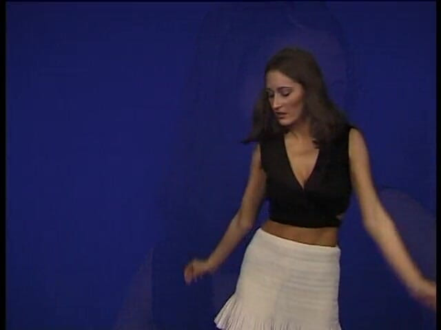 Dirty Teeny: Brunette teen dancing and taking her clothes off