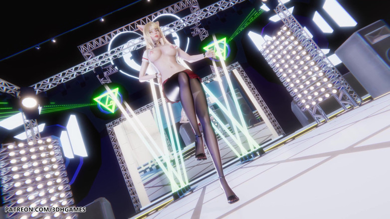 3D-Hentai Games: I Ren - Butt - Ahri Sexy Striptease