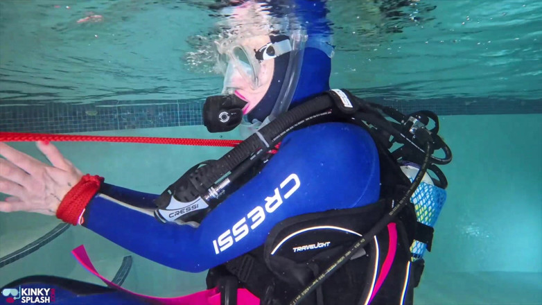 UKCuteGirl Lucy Lauren: Underwater Bondage in Scuba Tied Tight &amp; Dragged Through Water