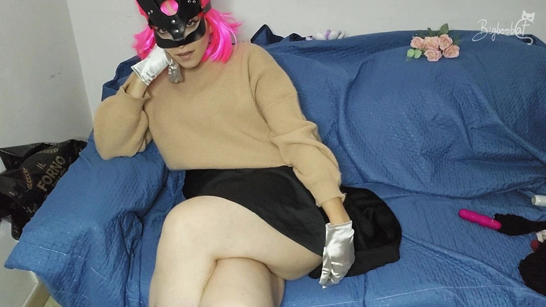 BigBoobCat: 큰 자연의 젖탱이와 보지 마스크: 너만을 위해 폭발하고 있어