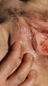 Naked at the Public Beach, Spreading and Gaping My Pussy and Peeing