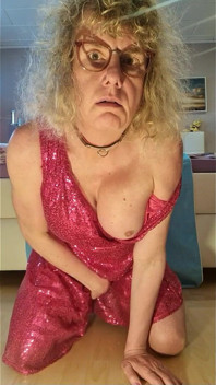 TS Lilly Sophie in Red Glitter Dress Shows