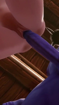 Un homme bleu avec un elfe | Warcraft, parodie porno