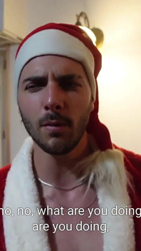 Öğretmen ve öğrenci Noel Baba