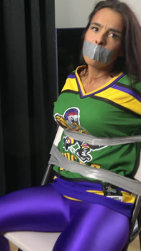 Latina in: Hockey Team Member Taped up to a Chair and Tape Gagged! (4k)