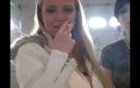 Femdom Austria: Sacanagem adolescentes fumando um cigarro em vídeo de close-up