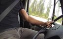 Golden Adventures: Wetting pants and cumshot while driving a truck