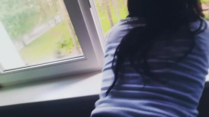 Millanax Fortnite Girl: Fată sexy studentă futută lângă fereastră cu spermă pe față