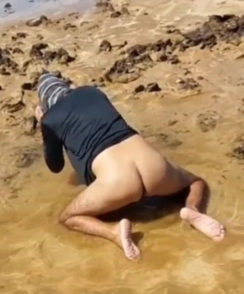 Ladysilvas: Ladysilva, lass uns heißes anal im am strand machen