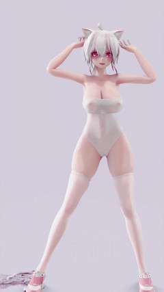 MikuMotion: Sistar - goyangin stoking putih; Swimwear; Striptis; Busty; Long Legs