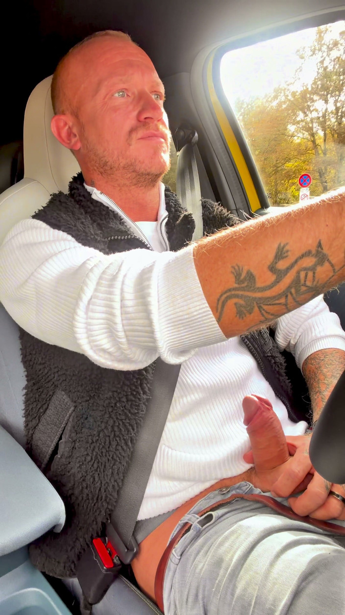 mekcho92000: Hot on the Highway and Jerking in the Public Toilet