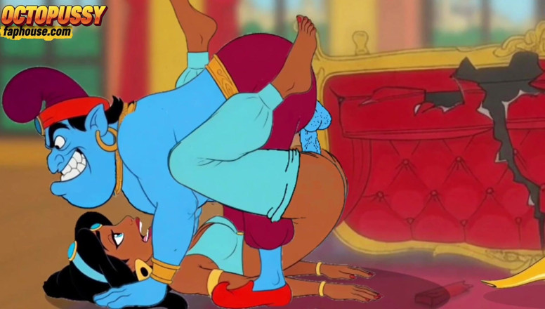 Octopussy Lovers Club: Futanari. Büyük yaraklı prenses Jasmine kızı. Porn Aladdin Series.