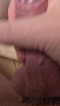 Stepfather Lies on the Couch and Plays with His Cock Waiting for a Wet Hole
