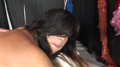 Bubble butt shemale Bia fucked at the party thumbnail