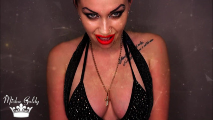 Goddess Misha Goldy: Oggi ti lascio segare sulle mie grandi labbra rosse! JOI...