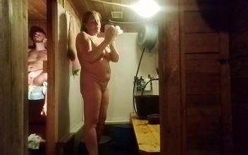 Jerking off to My Stepmom in the Bath