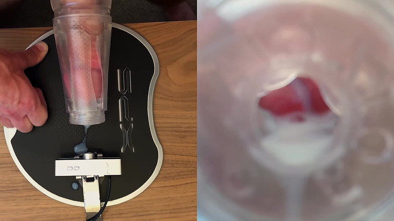 NakedFoxx: 이중 캠 Fleshlight 섹스와 격렬한 오르가즘: 에픽 정액 폭발 내부!