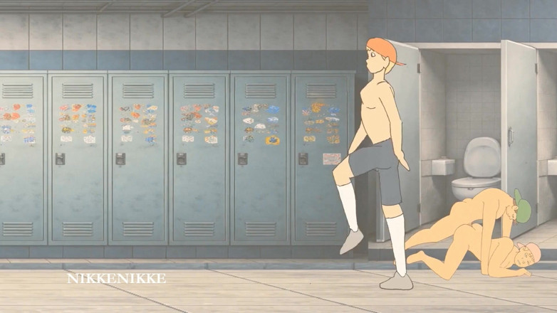 Nikkenikke animation: Яой: рве мокрі труси молодого скейтера Твінка Джакса і трахає його дупою глибоко в роздягальні