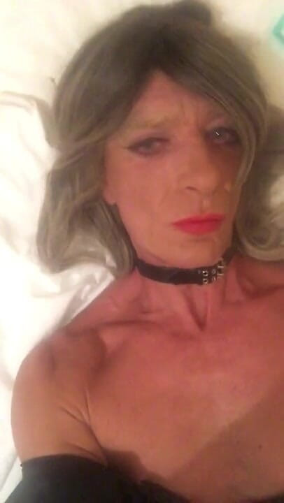 Traceytv: Kinky sissy Tracey tv satin plugged