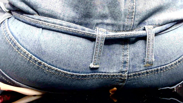 Maeling: Shrunk Teens Crushed in Denim Jeans and Ass Stifled Ignorant