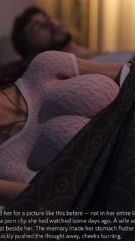 Siendo esposa - p12 - la esposa cachonda se acuesta junto a su marido e intercambia en secreto fotos de desnudos con una bbc