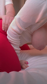 POV Leggings Vermelhas Pornô: Intensa Prenhada Para Grossa Curvilínea Peituda Bebê - Lilykoti