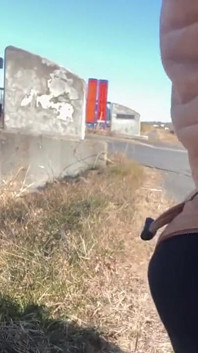 Self-training No. 96: Exhibitionist Walk with Visible Used Sanitary Napkin